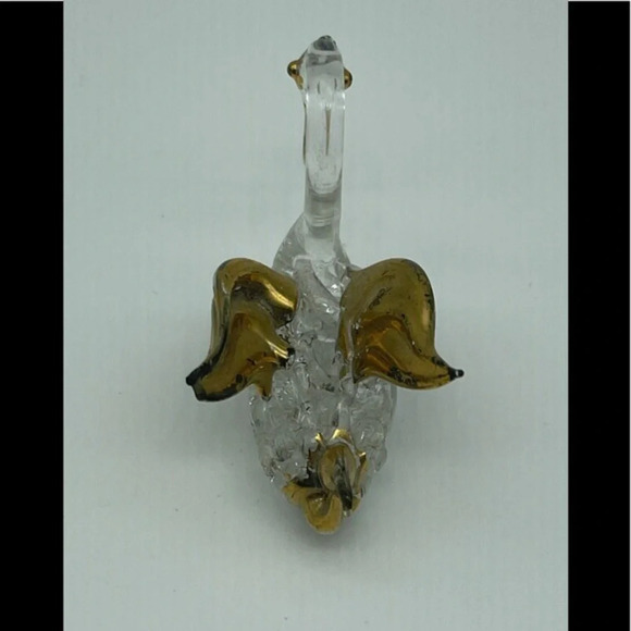 Vintage Gold & Glass Swan with Clipped Wing 🦢 - Picture 4 of 6
